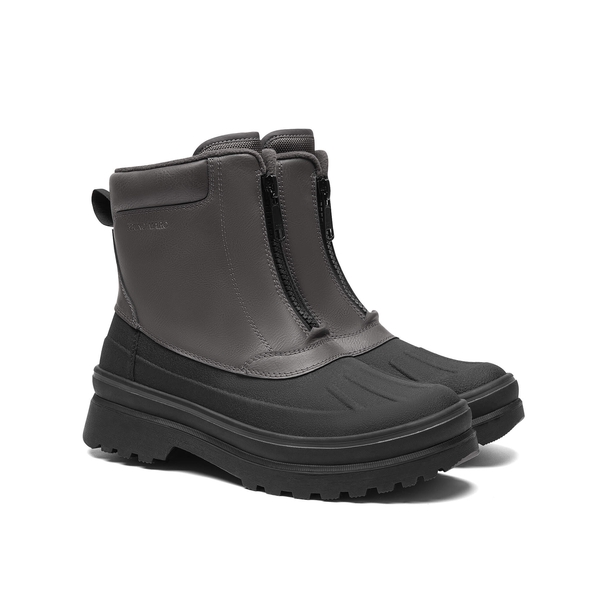 Men's Zip Up Snow Boots - GREY - 3